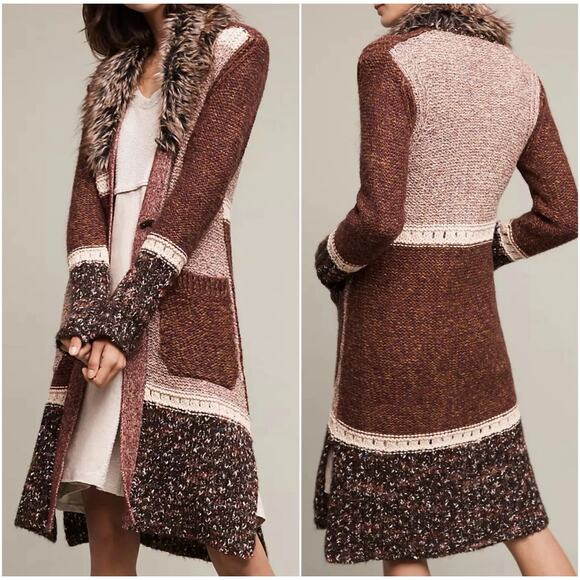 Anthro Angel of the North Sitka Long Cardigan Sz Small - Picture 3 of 8